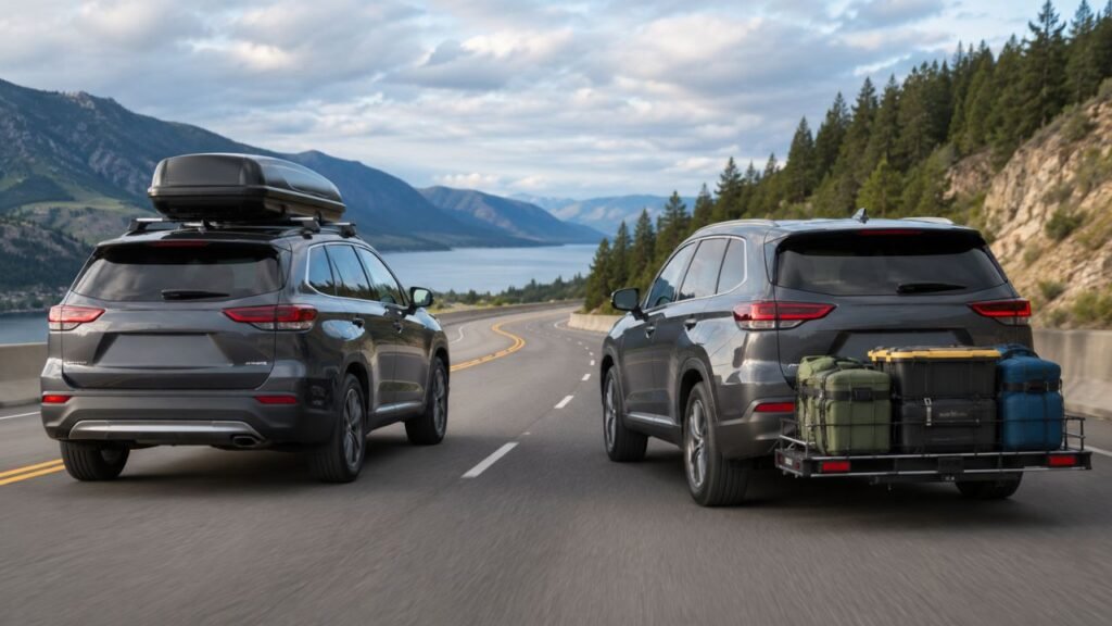 Hitch Cargo Carrier vs Roof Cargo Box